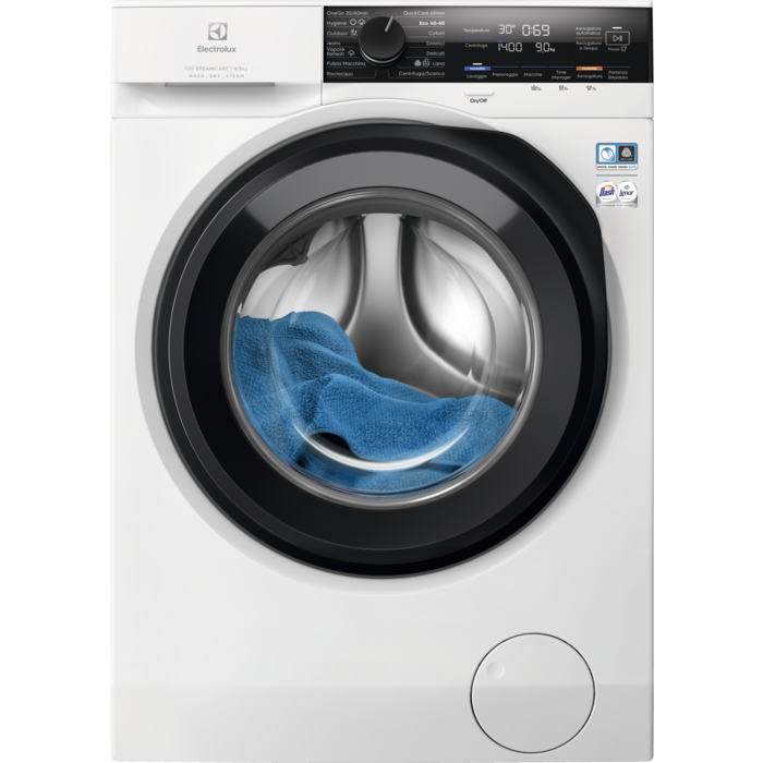 Lavasciuga Electrolux EW7W495G 700 SteamCare 9 kg Classe A White