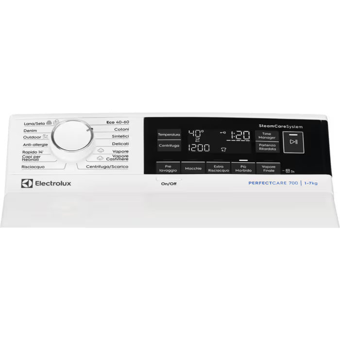 Lavatrice Electrolux EW7T337A Carica dall'Alto 7 Kg Classe A cm Centrifuga 1251 giri Funzione Vapore