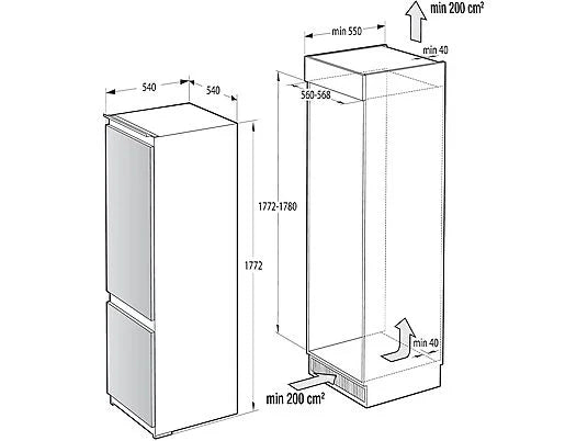 Frigorifero Hisense RB3B250SEWE1 Combinato Incasso 177cm Total Nofrost Classe E