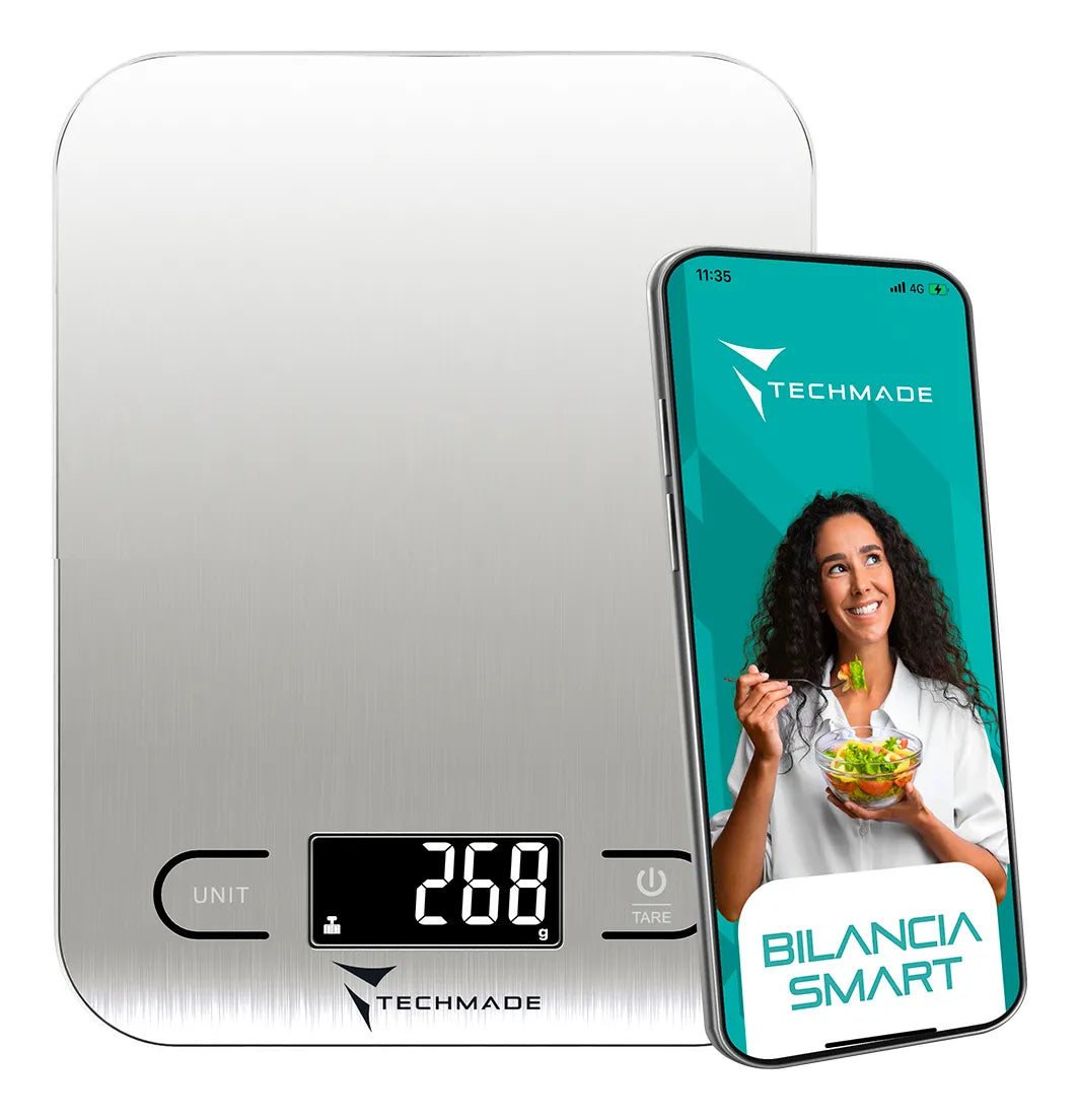 Bilancia Digitale Pesa Alimenti Techmade TM-KT630LB Peso Max 5 Kg Bluetooth