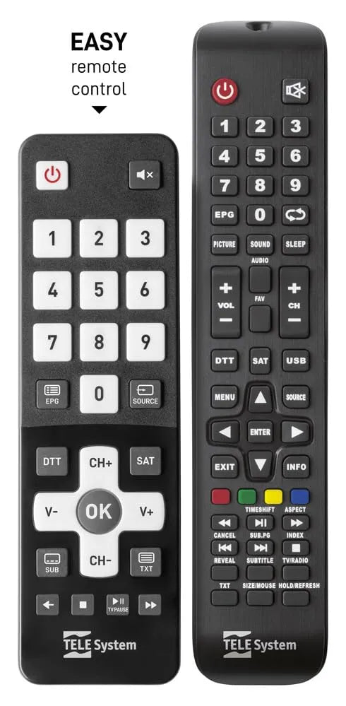 TV Telesystem FL13 HD Ready Display LED 32" DVB T2 Funzione Hotel