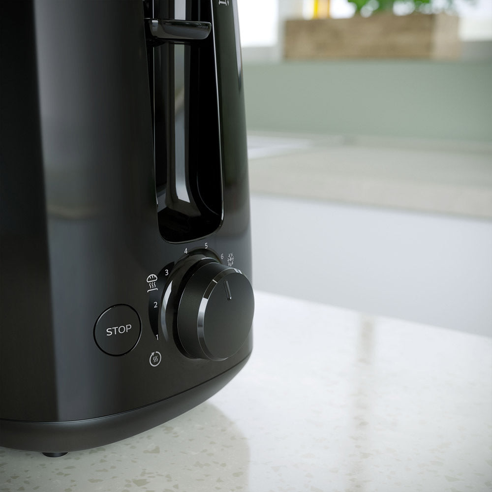 Tostapane Philips HD2583/90 600W 2 Slot 8 Fette di Pane Nero