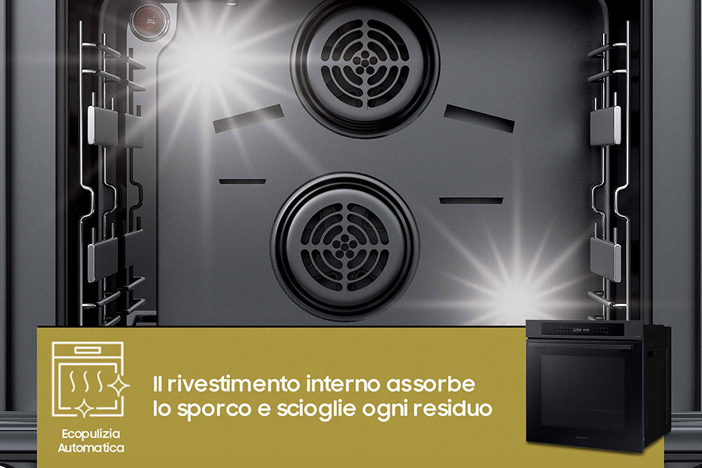 Forno Da Incasso Samsung NV7B4040VBB Multifunzione Classe A+ Black Inox 76 Litri Wi-Fi Funzione Vapore