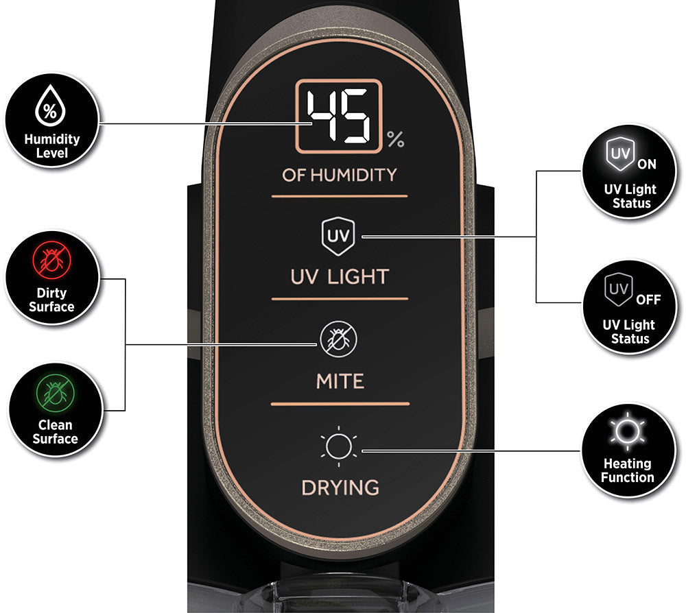 Aspirapolvere Hoover HMC520UV 011 Battimaterasso Senza Sacco 4 In 1 Colore Nero Display LED