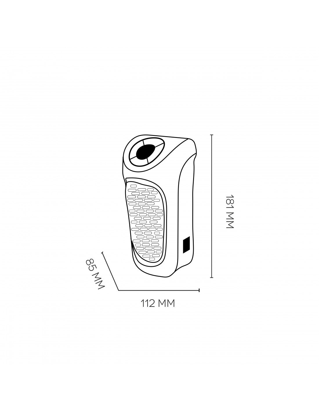 Termoventilatore Argo MIO a Infrarossi da Muro Colore Nero 350W