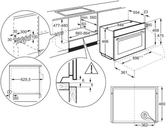 Forno incasso Electrolux KBZE10X  90cm Ventilato Multifunzione SurroundCook® Serie 900