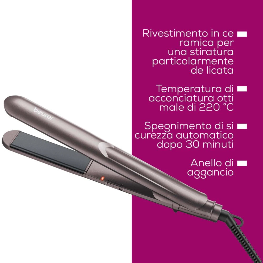 Piastra per Capelli Beurer HS15 Rivestimento in Ceramica 220°C