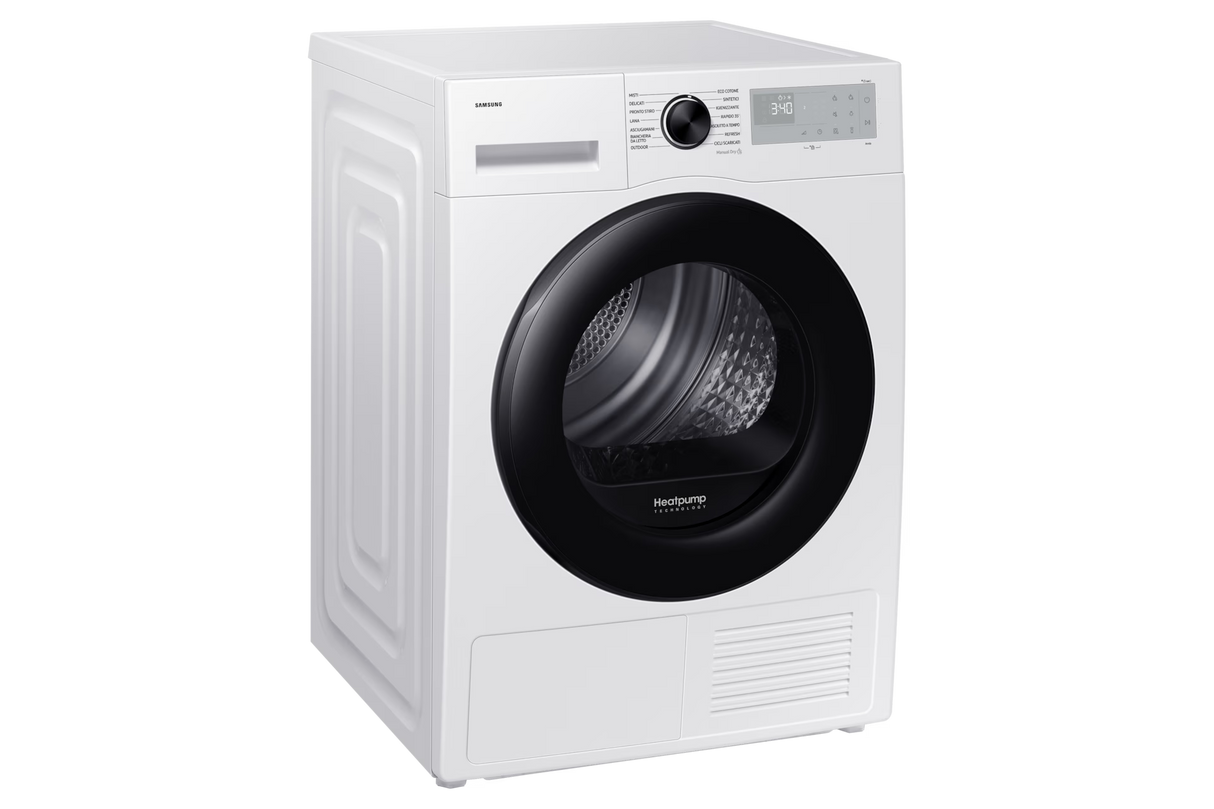Asciugatrice Samsung DV90DG52A0AHET Crystal EcoDry 9 kg Heat Pump Wi-Fi Classe C Bianca