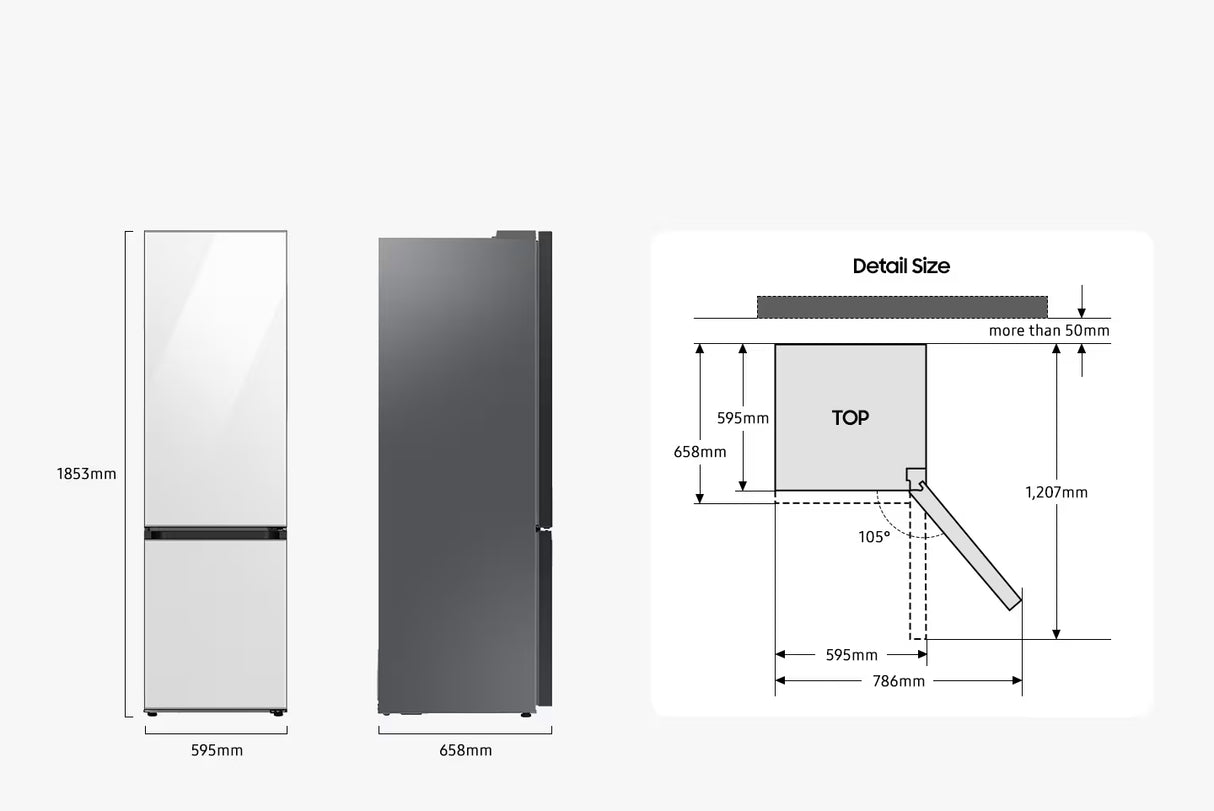 Frigorifero Combinato Samsung RB34C775CS9 EcoFlex AI No Frost Classe C 344 L Metal Inox
