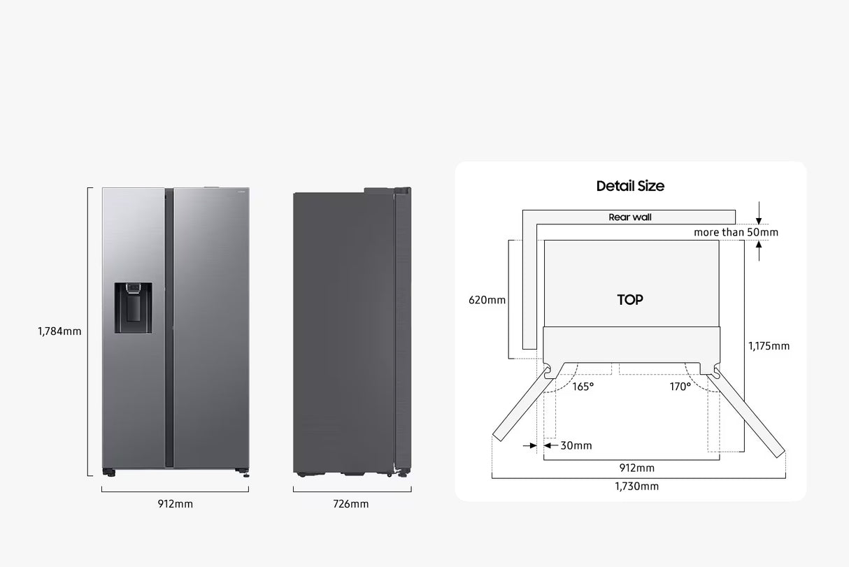 Frigorifero Side by Side Samsung RS80F67KCTEF 634 L Classe C Silver