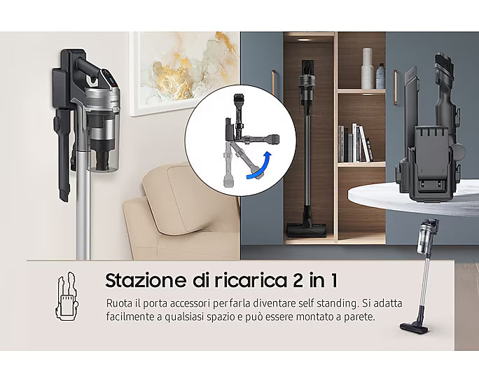 Scopa Elettrica Samsung VS15A60AGR5/WA Senza Fili Jet™ 65 pet 150W