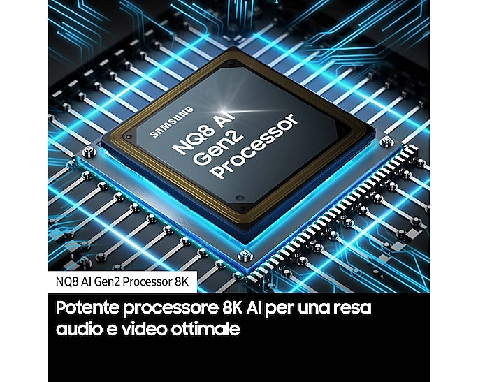 TV Samsung QE75QN800DTXZT 75" QLED Smart Processore NQ8 AI Gen2 Upscaling AI 8K