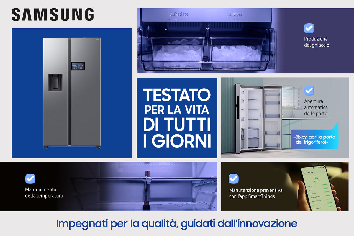 Frigorifero Side by Side Samsung RS90F65EDTEF 621 L Classe D Inox