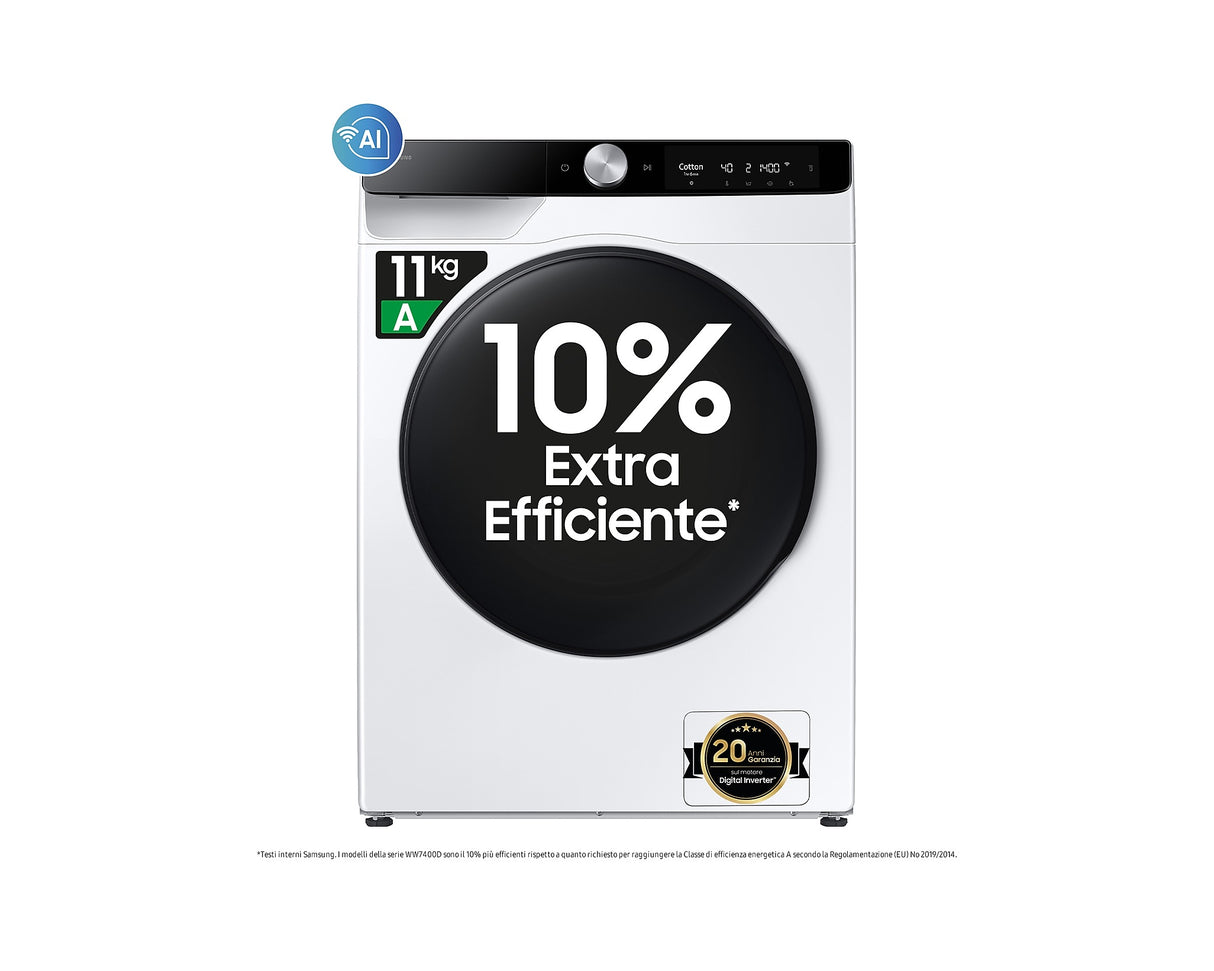 Lavasciuga Samsung WD11DG6B85BKU3 Carica Frontale 11Kg+6kg Classe D