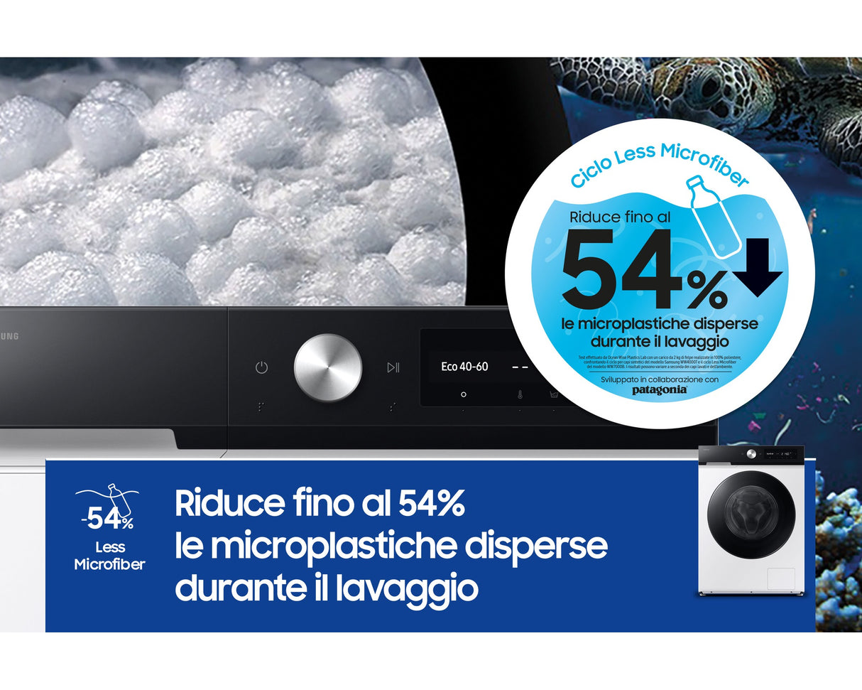 Lavatrice Samsung WW11DB7B94GEU3 Capacità 11KG Classe A-20% Ecodosatore Wi-Fi AI