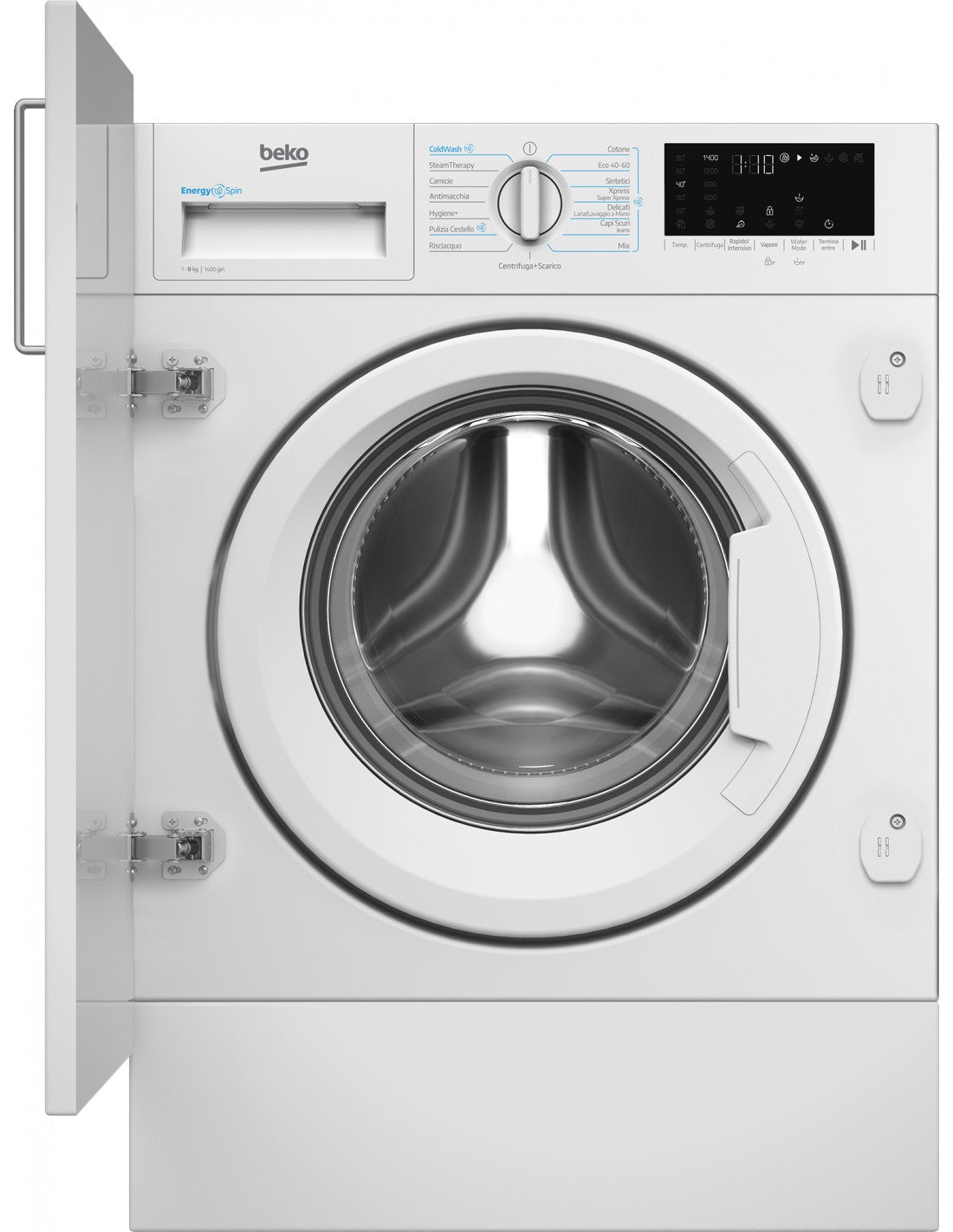 Lavatrice Beko WIT8A4BW Da Incasso Classe A Capacità 8 Kg Centrifuga 1400 Giri