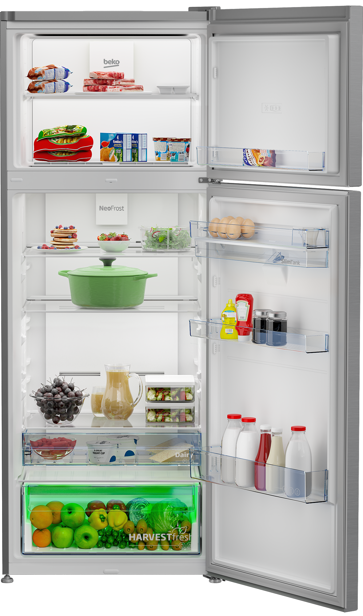 Frigorifero Beko RDNE455E40DXBN Doppia Porta 455 Lt Classe E No Frost Metal Look