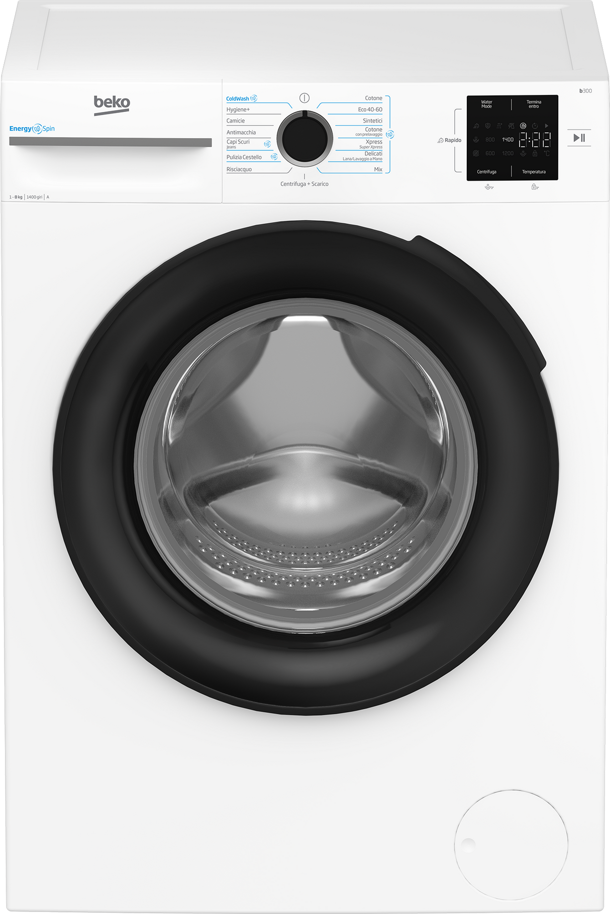 Lavatrice Beko MWBM8147EB carica frontale 8 kg Classe A-10 con Motore Inverter e Vapore 1400 giri