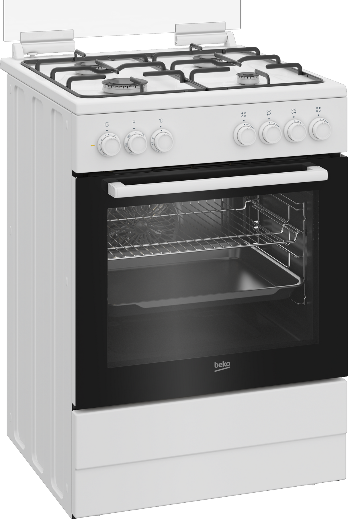 Cucina Beko FBE62011WC Forno Elettrico Ventilato 60X60 4 Fuochi A Gas Colore Bianco Classe A