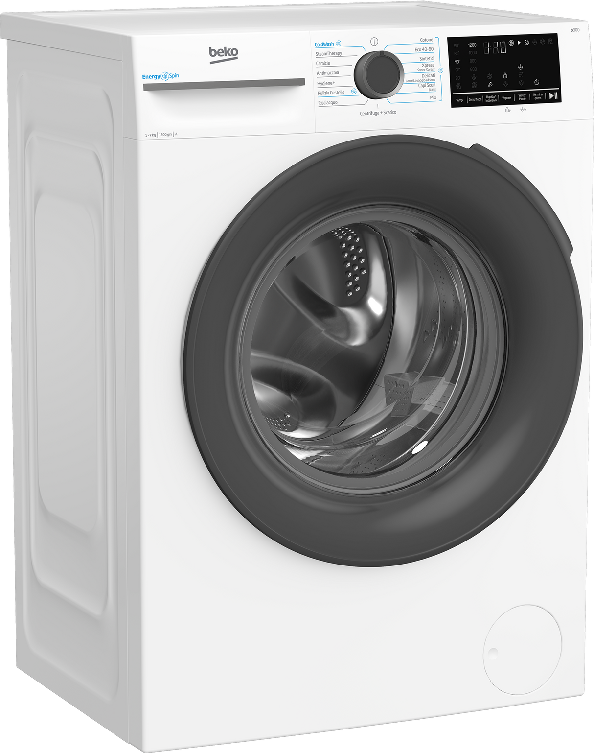 Lavatrice Beko BMWSU4721A Carica Frontale EnergySpin 7Kg Slim, Classe A, 1200 giri