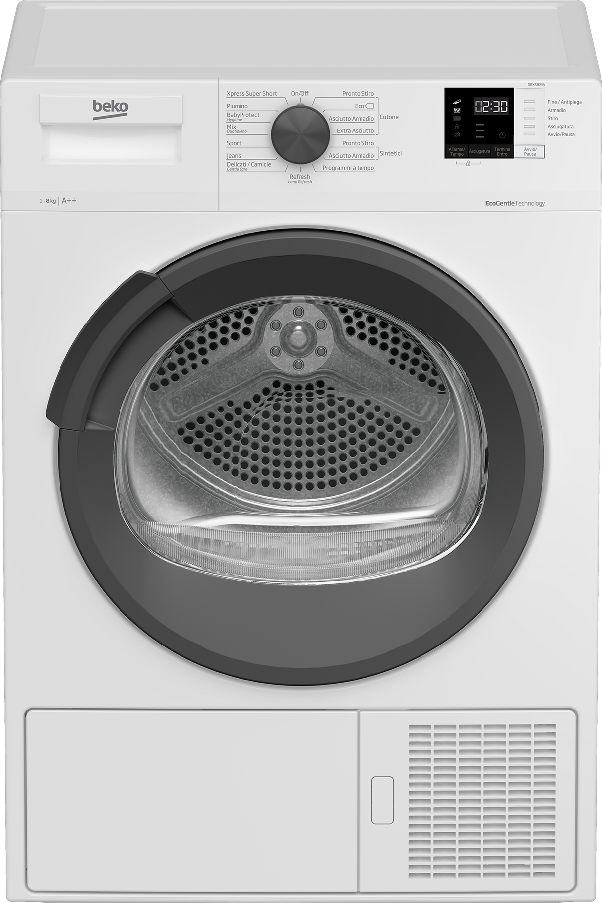 Asciugatrice Beko DRXS823A Slim Capacità 8 Kg Pompa Di Calore Classe E