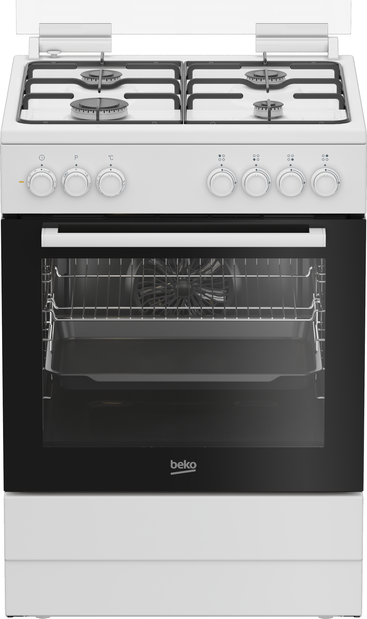 Cucina Beko FBE62011WC Forno Elettrico Ventilato 60X60 4 Fuochi A Gas Colore Bianco Classe A