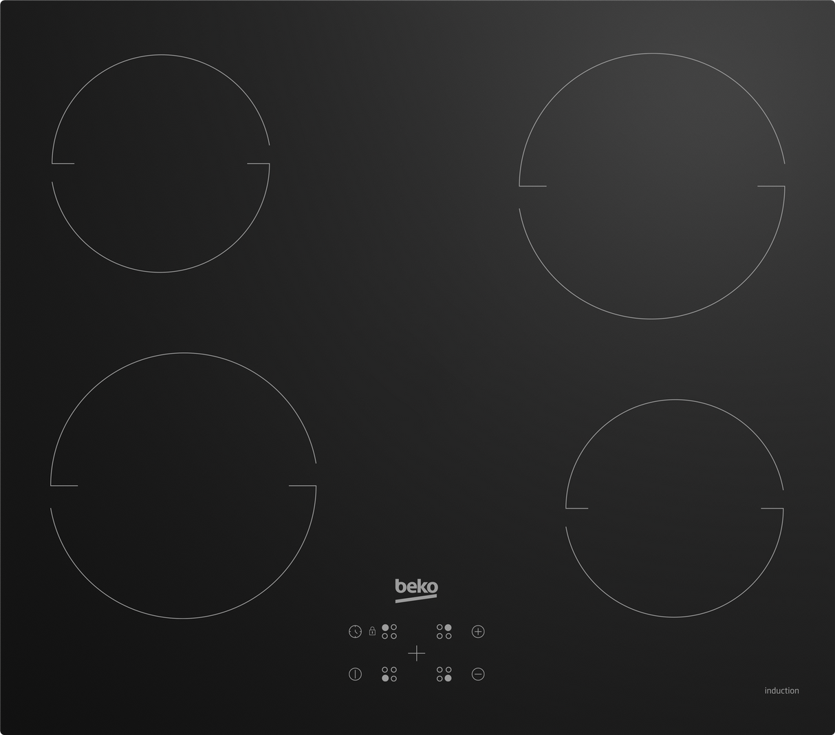 Piano Cottura Induzione Beko HII64401QT 60CM 4 Zone Cottura Colore Nero