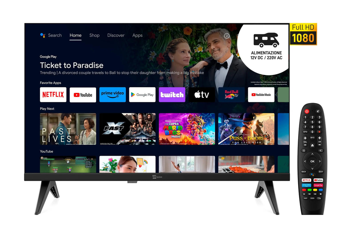 TV Telesystem SMG14 22" Android Smart TV LED FHD