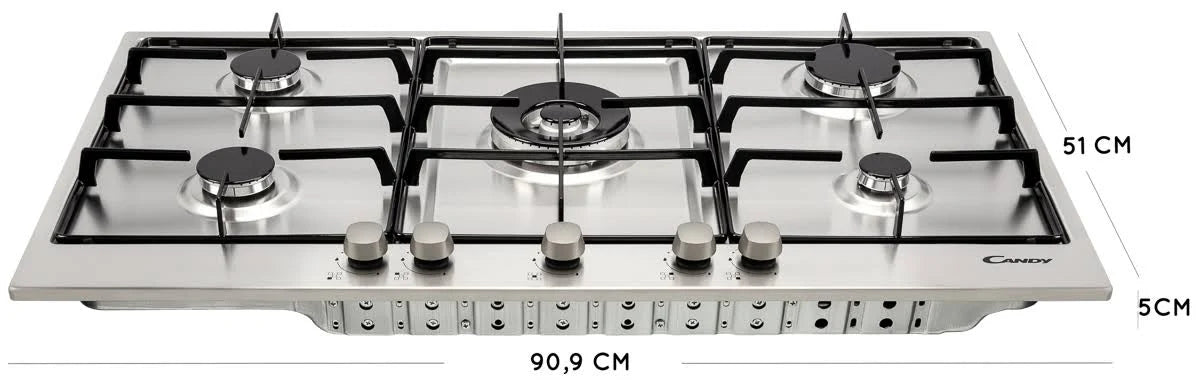 Piano Cottura A Gas Candy PG 953/1 SX  5 fuochi 90 cm
