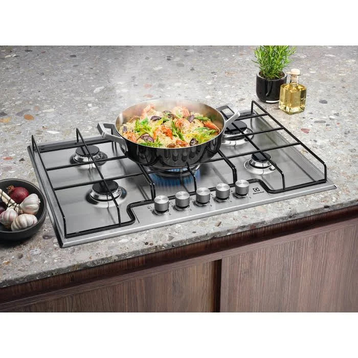 Piano Cottura A Gas Electrolux EGS7534X 75Cm 5 Fuochi Inox