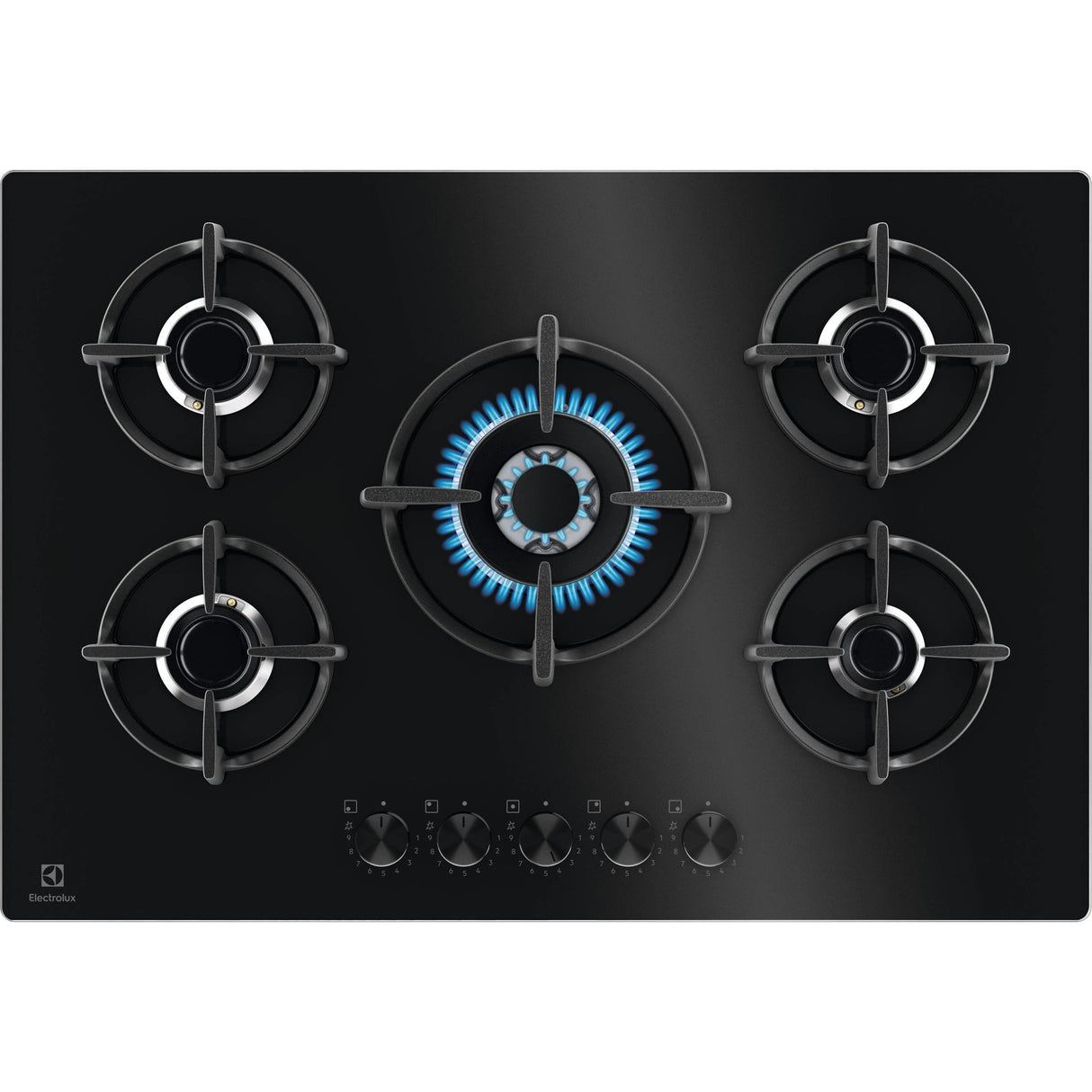 Piano Cottura A Gas Electrolux EGG75372K 75Cm 5 Fuochi Vetro Nero