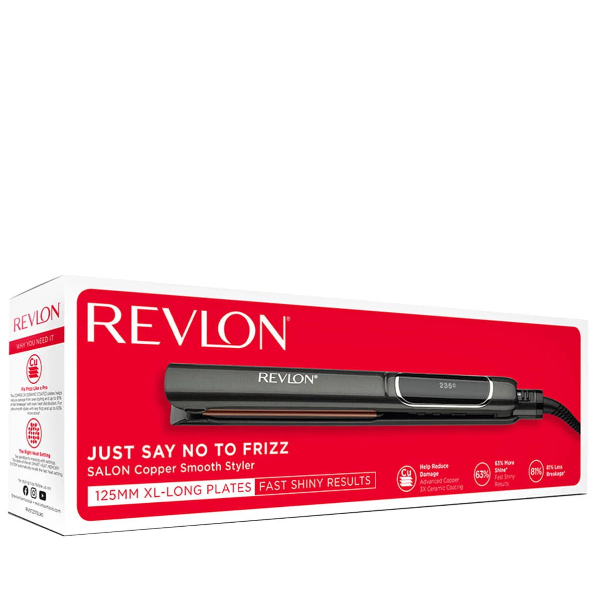 Piastra Revlon RVST2175E3 Ceramica Display LCD 235°C