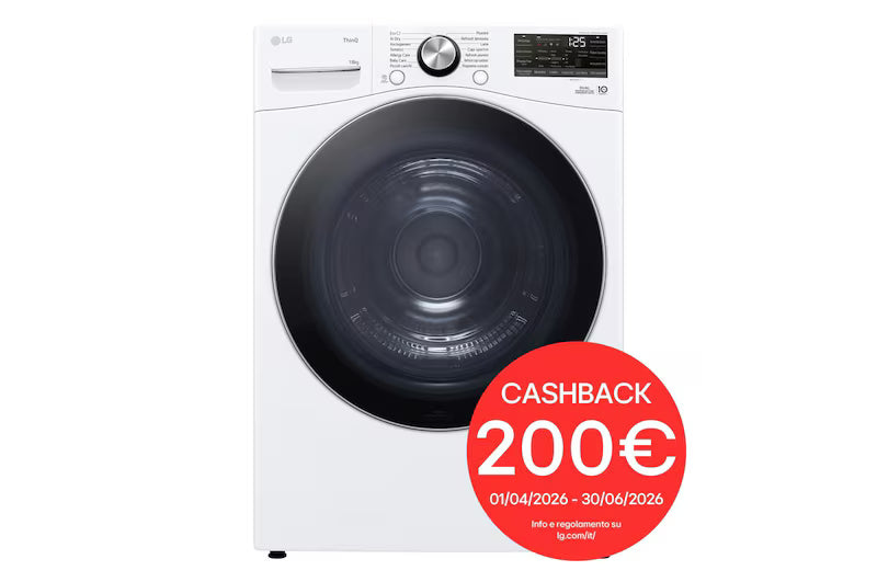 Asciugatrice LG RH18U8AVCW 18 kg Pompa di calore DUAL Inverter Direct Drive AI Dry Wi-Fi Classe D