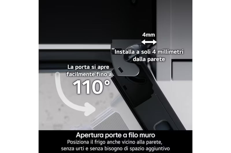 Frigorifero Combinato LG GBBS726CPY 60 cm Classe C 375 L con AI Inverter e Wi-Fi Prime Silver