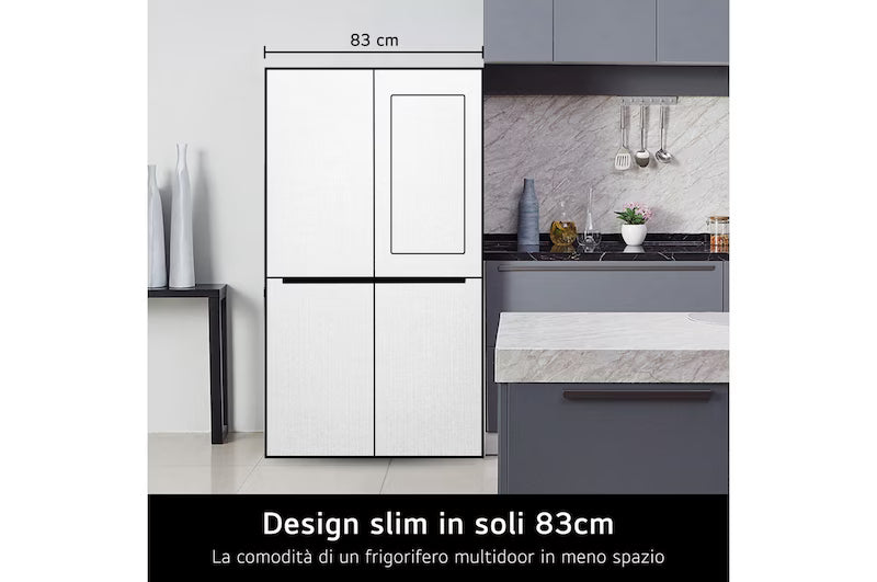 Frigorifero Quattro porte LG GMV860EPDE InstaView Slim – 530 L, Classe E, Total No Frost, Wi-Fi