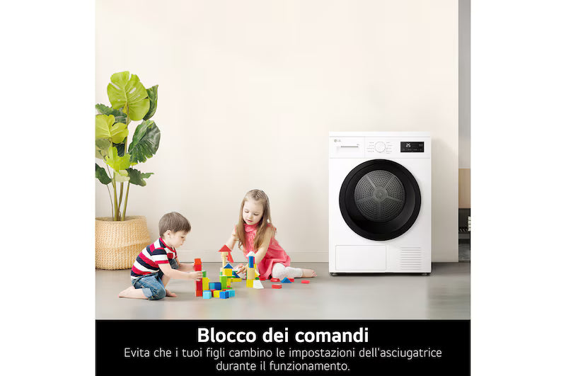 Asciugatrice LG RNA1008NWK 8 kg Pompa di Calore Classe A++ Bianco