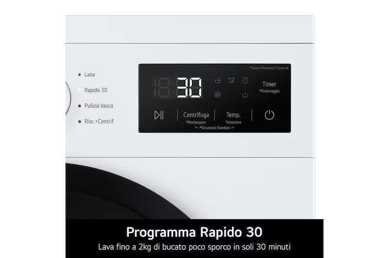 Lavatrice LG F4NA10S7NWK Slim 7 Kg Classe A 1400 giri Bianco