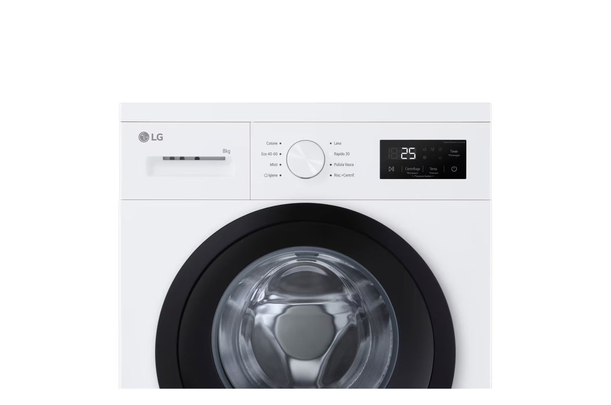 Lavatrice LG F4NA10S8NWK Slim Classe A Capacità 8 Kg Centrifuga 1400 Giri