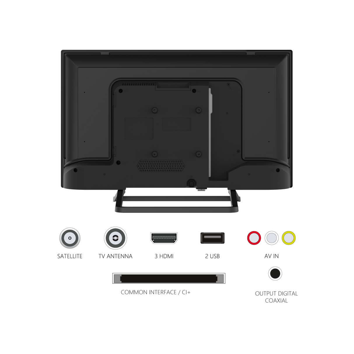 TV Digiquest ATV24 24" Android Led Audio Dolby Digital Plus