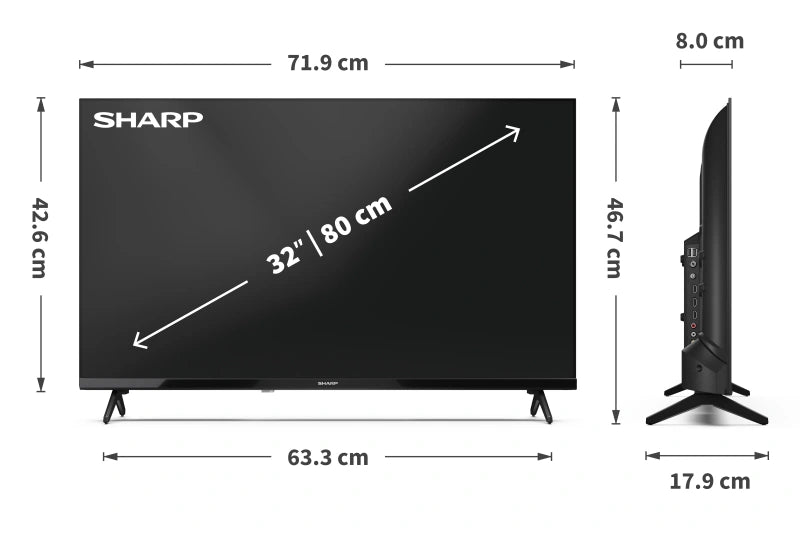 TV Sharp 32HA1205E HD READY TV 32" Hotel TV Mode TV LED