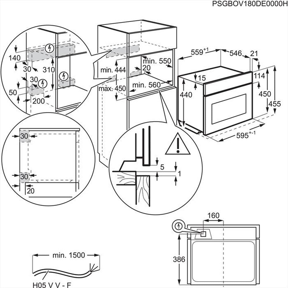 Forno Microonde Combinato Aeg KME561000M Da incasso Inox Antimpronta 43 Litri Ventilato Con Grill 9 Funzioni A+