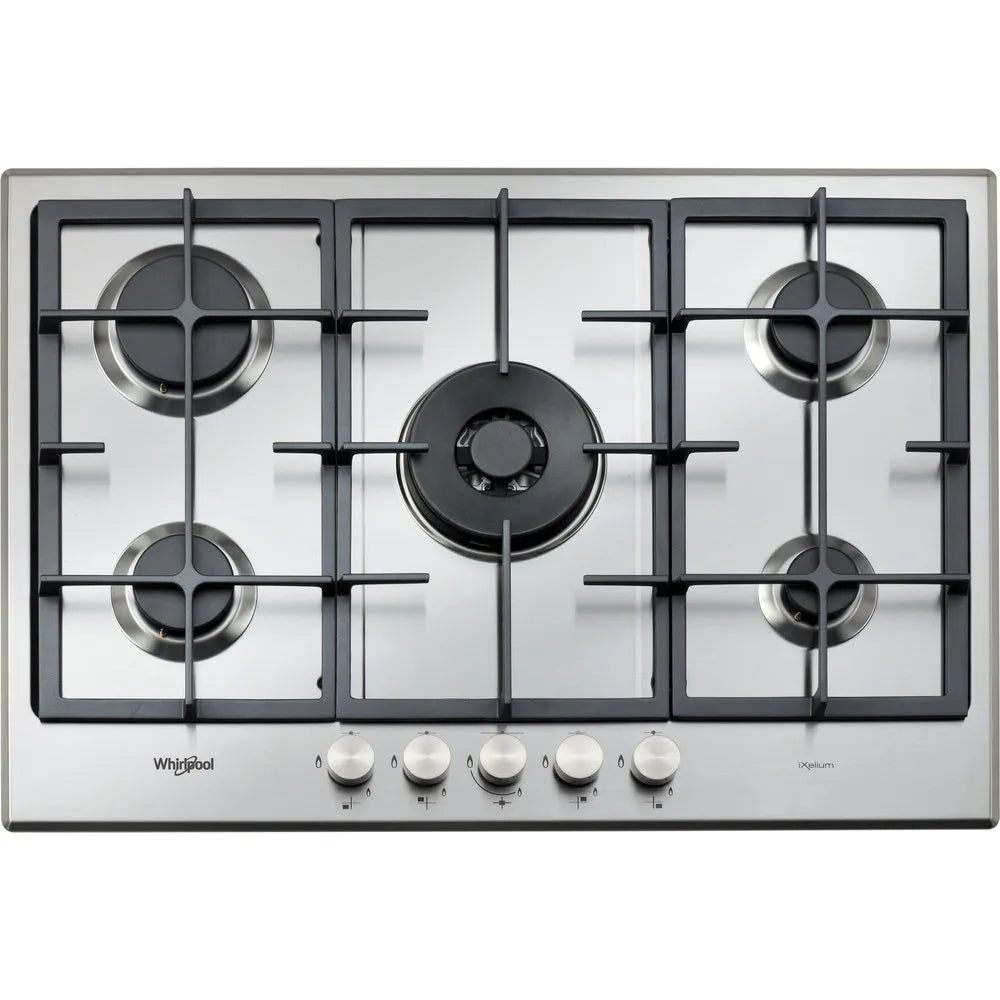 Piano Cottura A Gas Whirlpool GMR7522/IXL 75 Cm 5 Fuochi Acciaio Inox