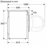 Asciugatrice Bosch WQG233C0IT Libera installazione 8Kg Classe C Pompa Di Calore