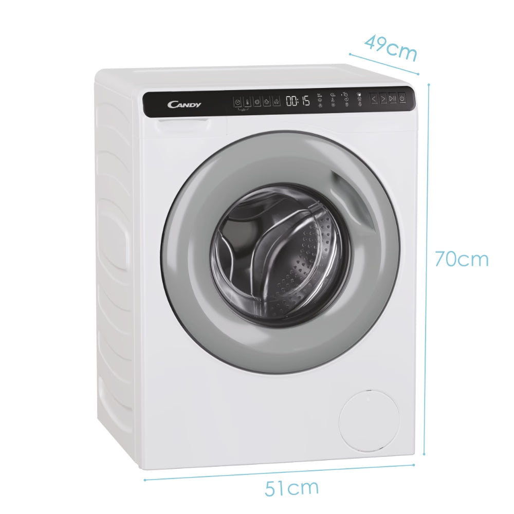 Lavatrice Candy CW50-BP12307G-S Carica Frontale 5 Kg Mini Lavatrice Classe A