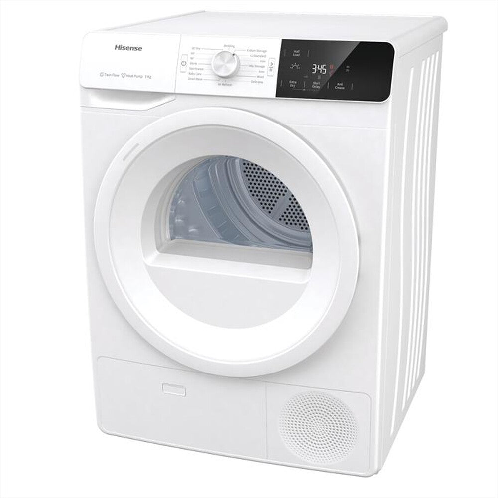 Asciugatrice Hisense DHGE901 9KG Classe E Pompa di calore Bianca