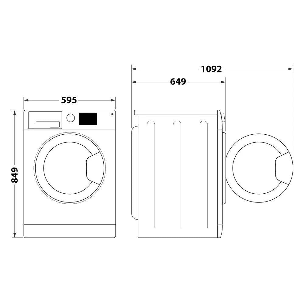 Asciugatrice Indesit FFTNM119X2B 9KG Classe E Pompa di calore Bianca