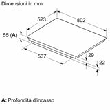 Piano Cottura Induzione Bosch PVS845HB1E 80 Cm Nero