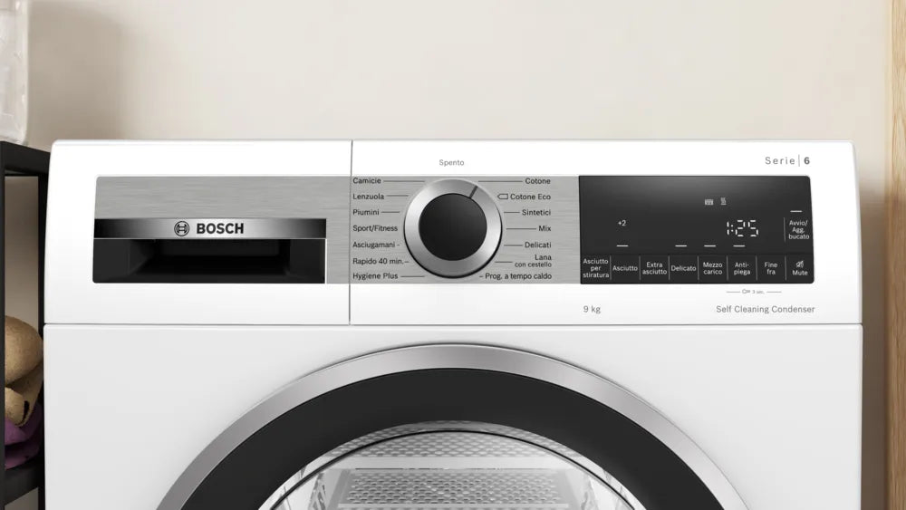 Asciugatrice Bosch WQG245D0IT 9 kg Classe C Condensatore Autopulente
