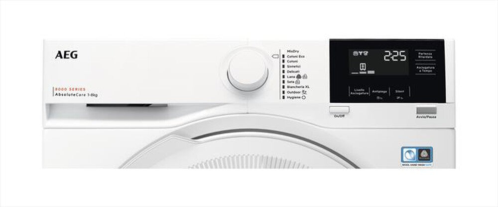Asciugatrice AEG TR8G83GW 8KG Classe C Serie 8000 AbsoluteCare Bianca