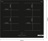 Piano Cottura Induzione Bosch PVQ611BB6E FLEX 60Cm Nero